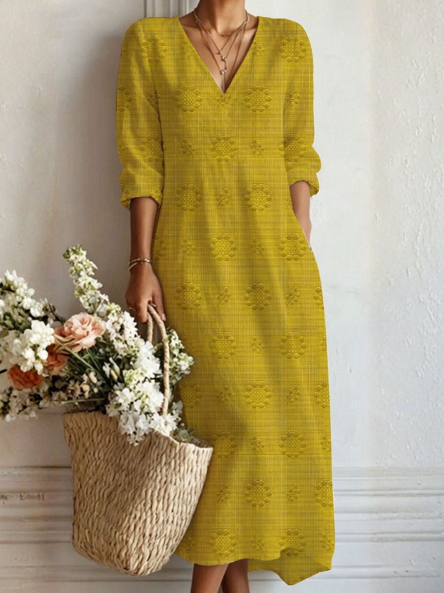Leonora™ | Minimal Textured Maxi Dress