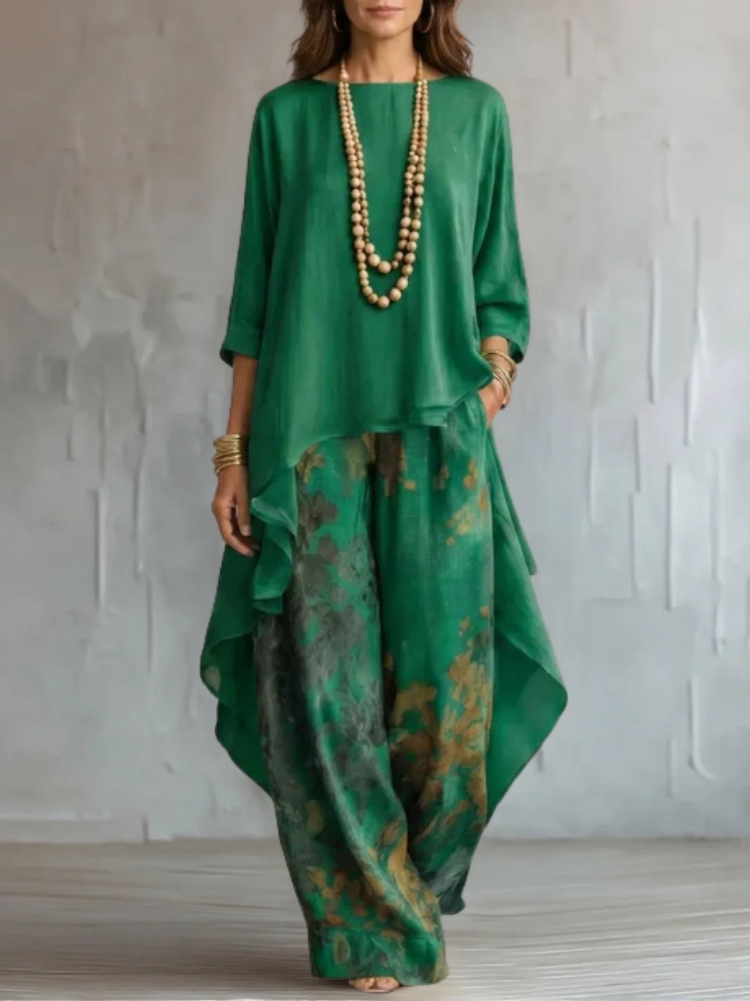 Ginevra | Asymmetrical Floral Flowy Outfit