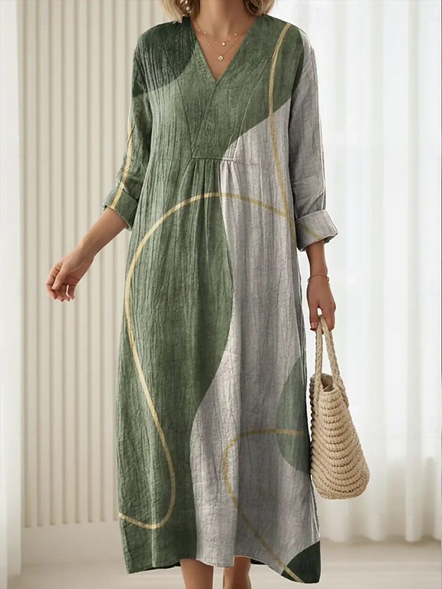 Cecilia™ | Abstract Pattern Maxi Dress