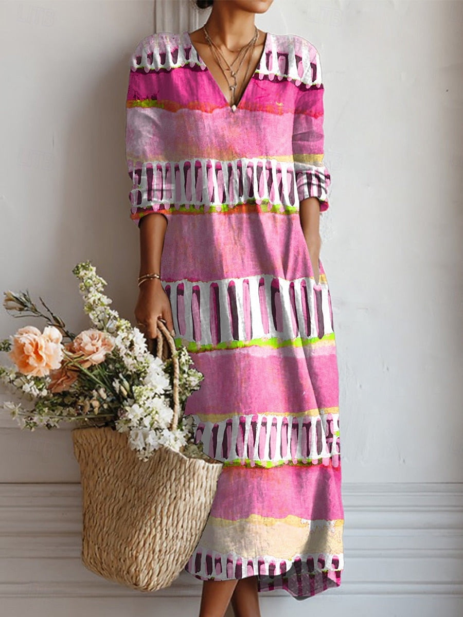 Solana™ | Vibrant Striped Maxi Dress