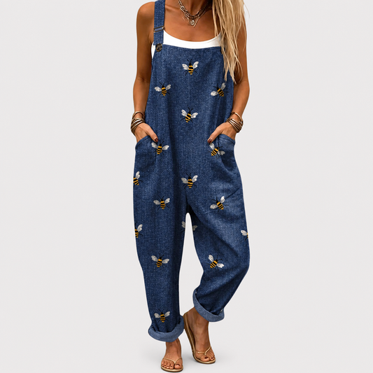 Nora™ | Playful Bee Print Jumpsuit