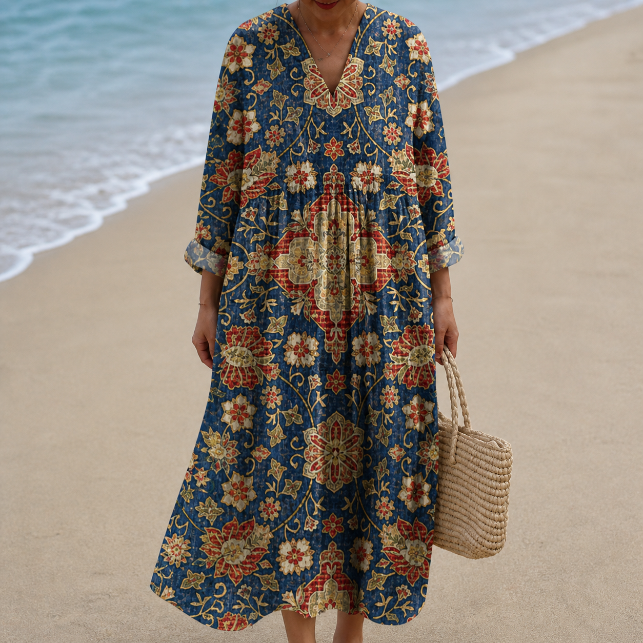 Hannah – Bohemian Floral Maxi Dress