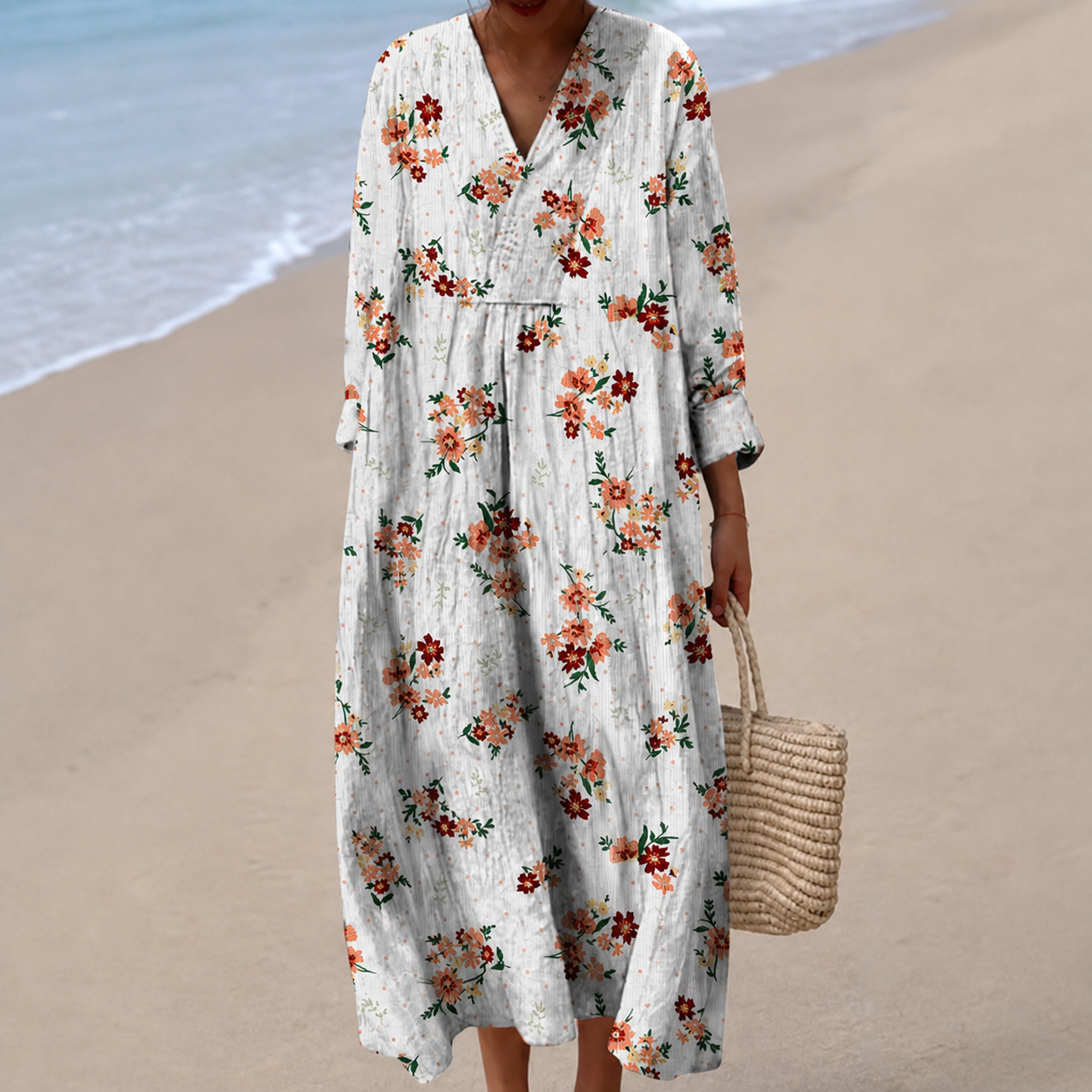 Lily – Floral V-Neck Summer Dress