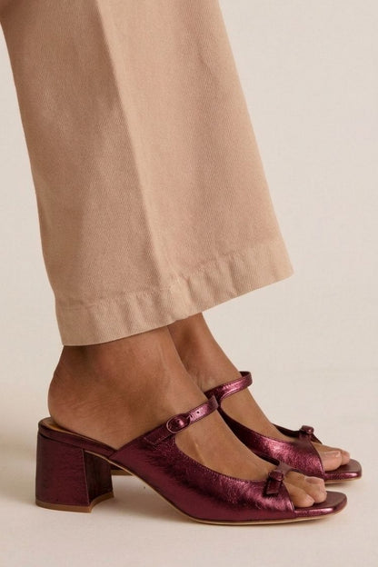 Madison - Chunky Heels with Back Strap and Block Toe for Summer