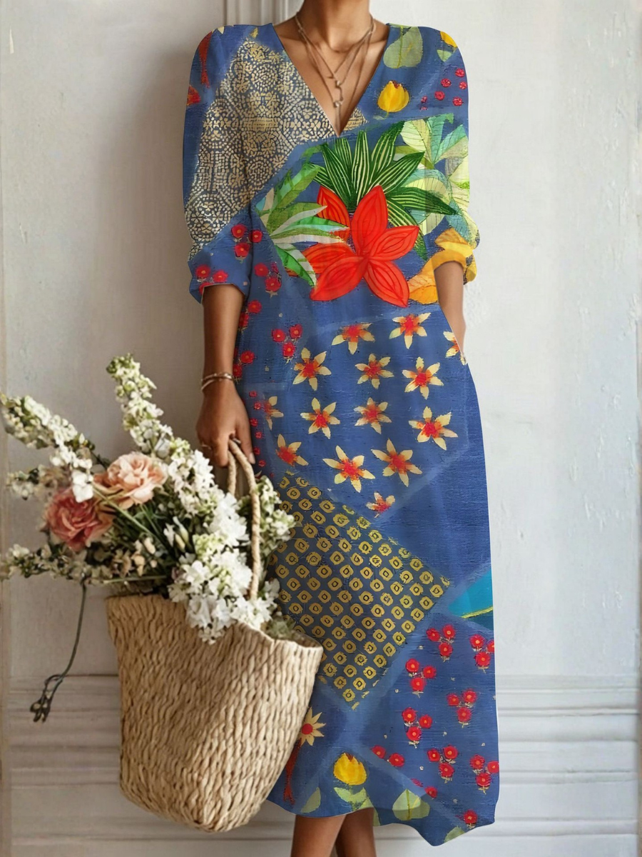 Paloma™ | Vibrant Patchwork Maxi Dress