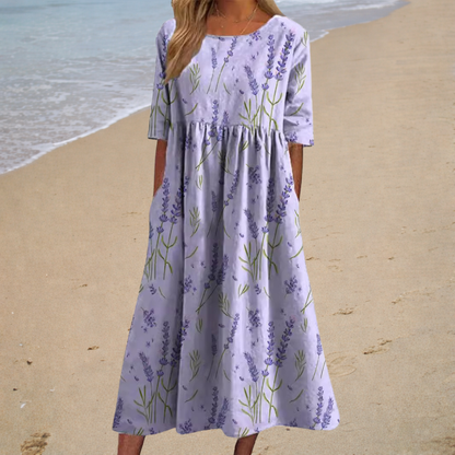 Rosie – Rose Print Flowy Dress