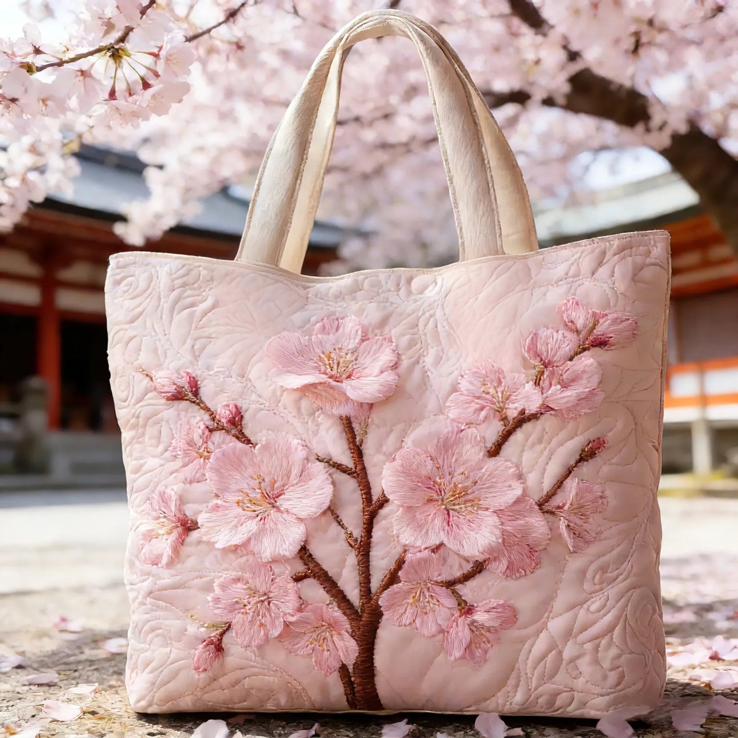 Blossom Serenity | Handmade Quilted Tote