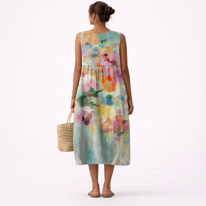 Carla™ | Elegant Multicolour Midi Dress