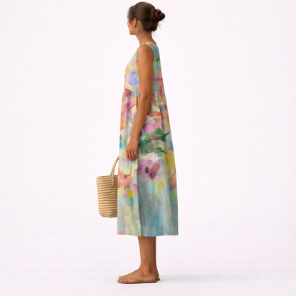 Carla™ | Elegant Multicolour Midi Dress