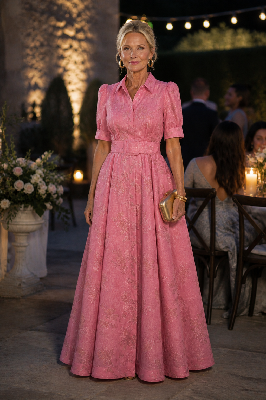 Camille | Belted Floral Maxi Dress