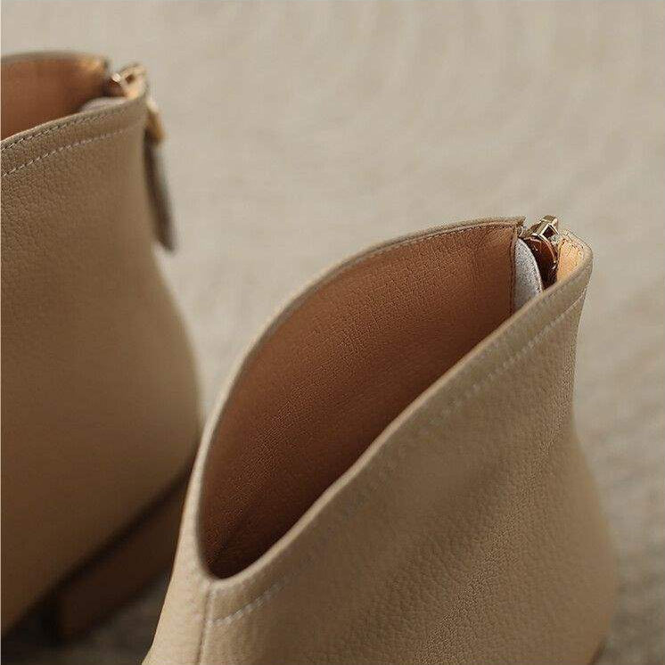 Marveira™ Pointed-Toe Vegan Ankle Boots