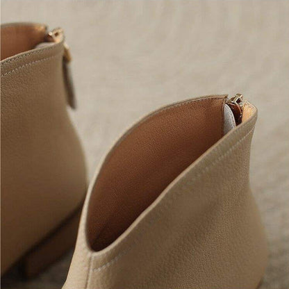 Marveira™ Pointed-Toe Vegan Ankle Boots