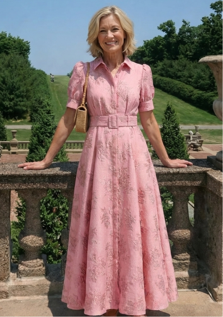 Camille | Belted Floral Maxi Dress