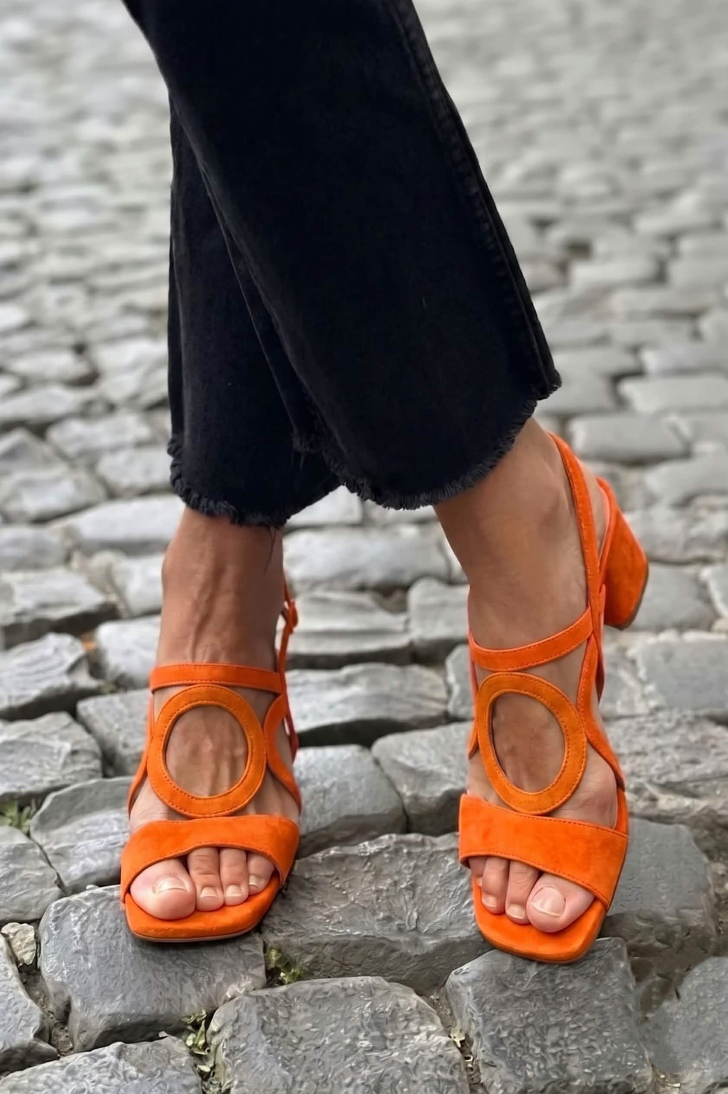 Sienna - Square Toe Heels with Round Cut for Summer