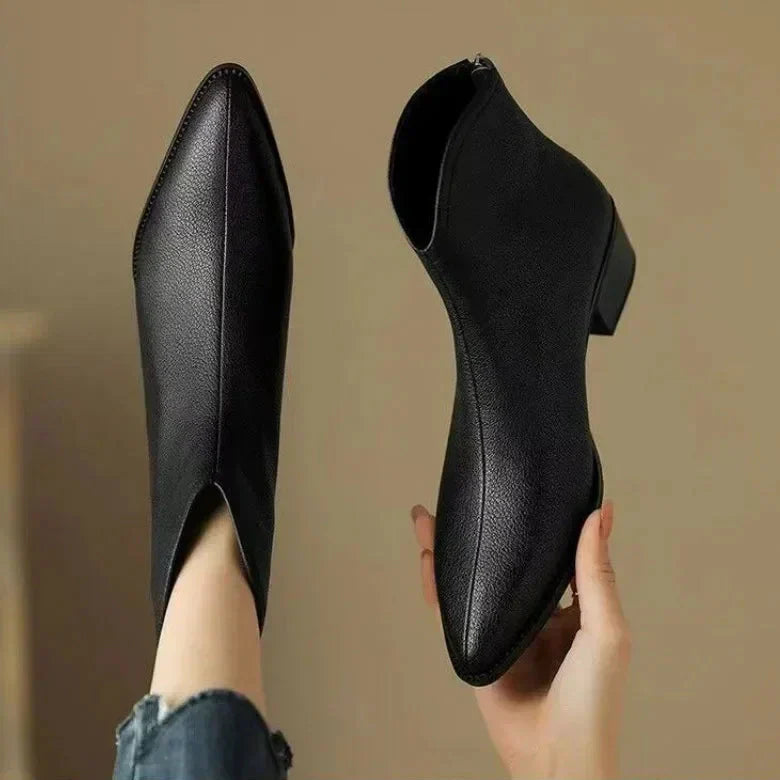Marveira™ Pointed-Toe Vegan Ankle Boots