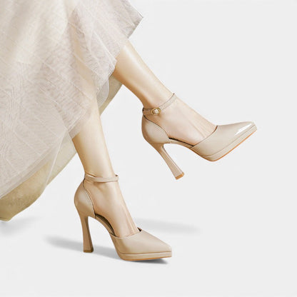 Evette Leather Heels