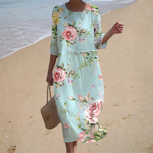 Molly – Rose Print Summer Dress
