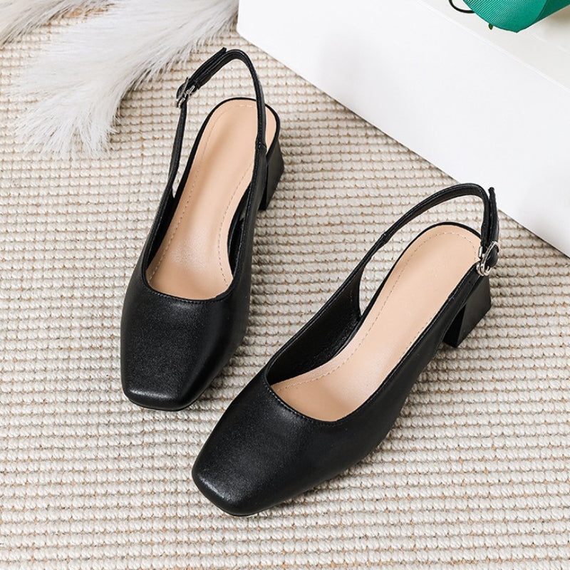 Vivian™ Square-Toe Slingback Heels Sandals
