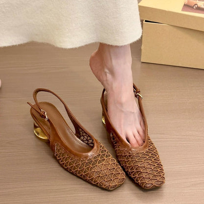 Amelia™ Mesh Slingback Heels Sandals