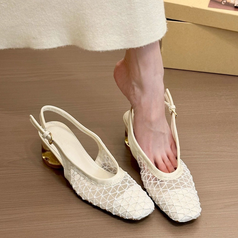 Amelia™ Mesh Slingback Heels Sandals
