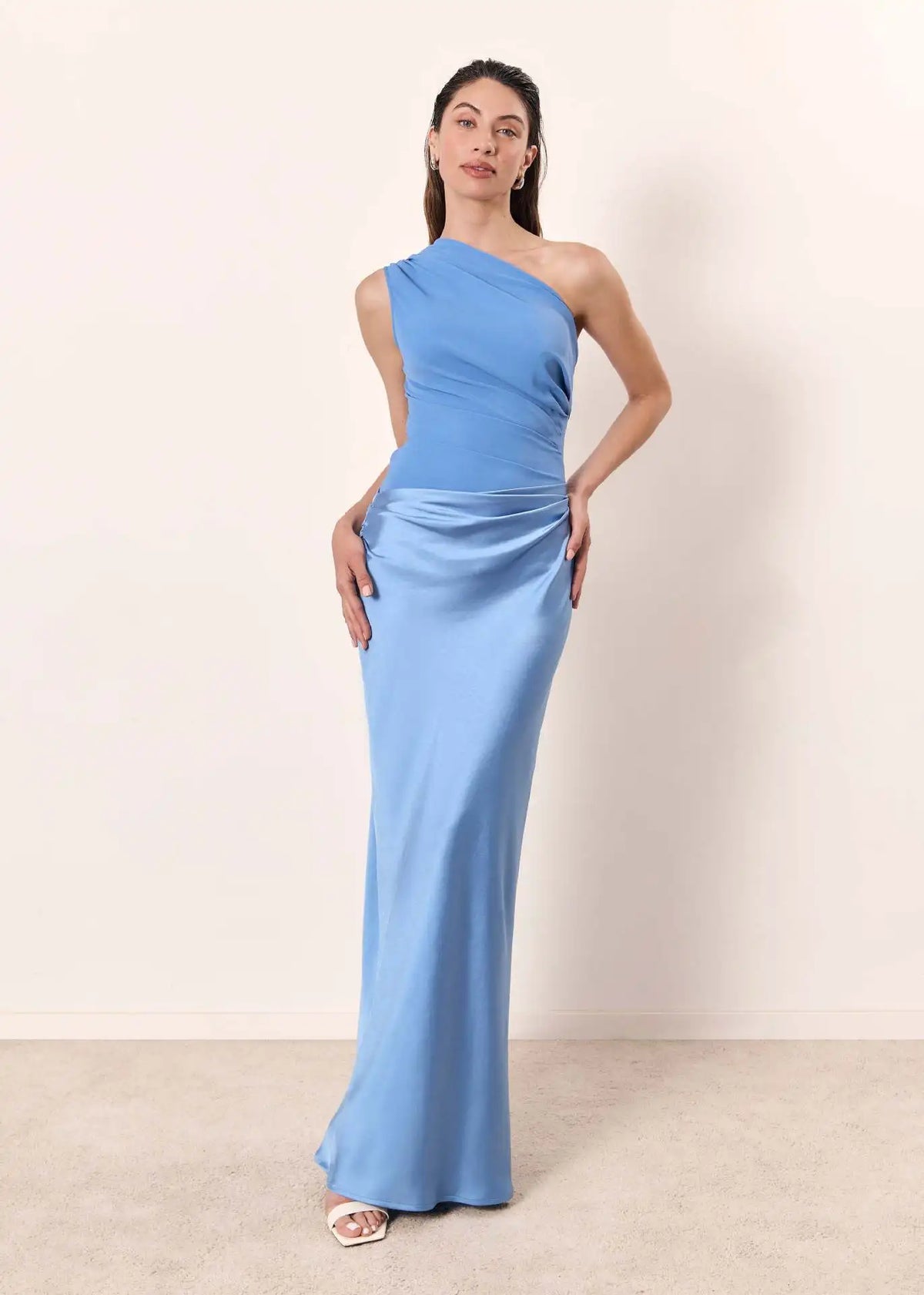 Sophia  | Maxi Dress with a Guilt in Satin