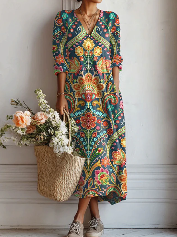 Esmeralda™ | Mosaic Print Maxi Dress