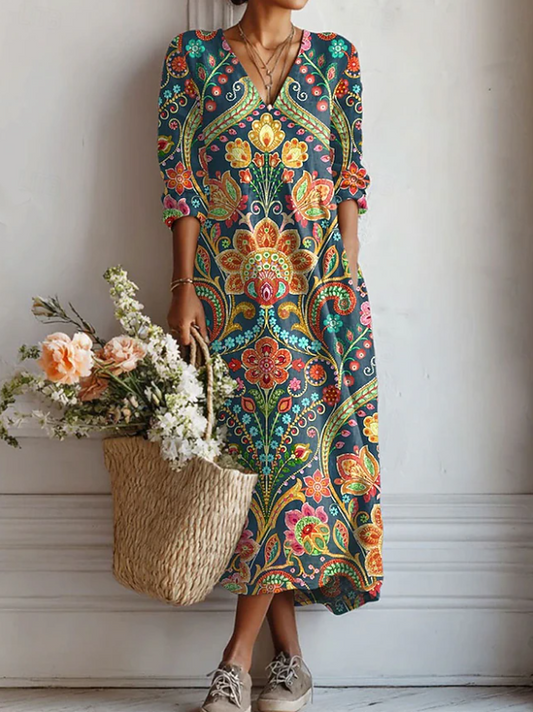 Esmeralda™ | Mosaic Print Maxi Dress