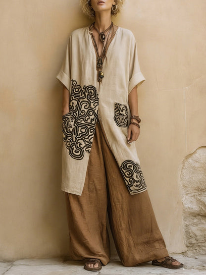 Valentina | Long Embroidered Bohemian Outfit