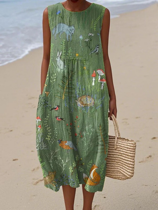Anna | Woodland Midi Dress
