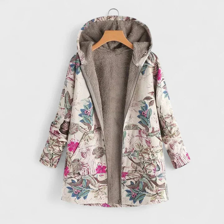 Jennifer | The Cosy Vintage Parka - Flower Beige