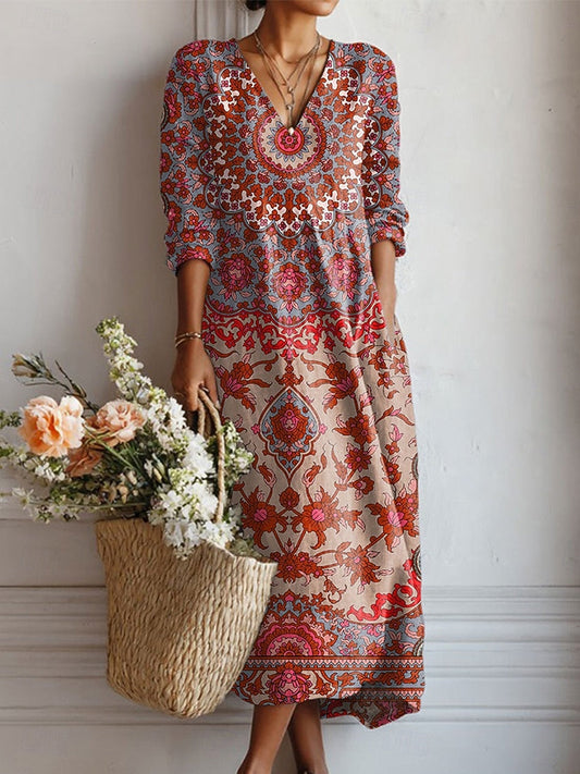 Harper | Vintage Mosaic Maxi Dress