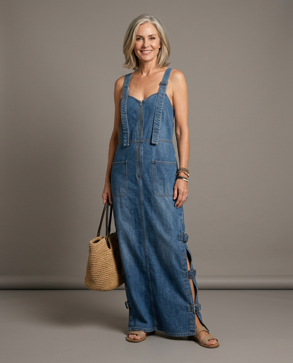 Harper | Denim Jumpsuit with Elastic Waist