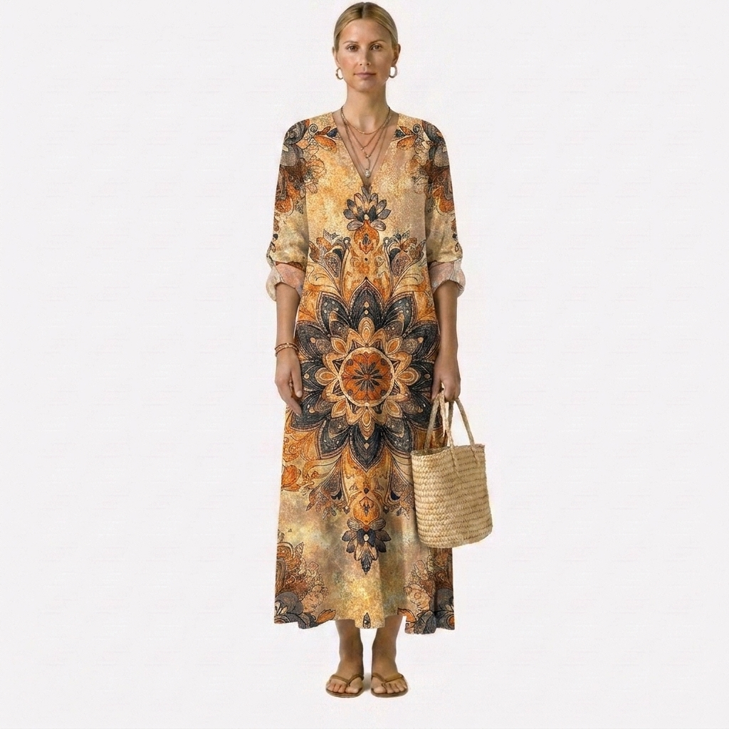 Dora™ | Floral Dress Natural Elegance