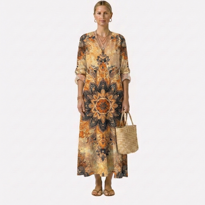 Dora™ | Floral Dress Natural Elegance