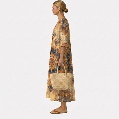 Dora™ | Floral Dress Natural Elegance