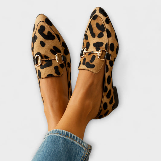 Lillian – Leopard Penny Loafers