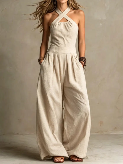 Isabella | Flowing Halterneck Jumpsuit