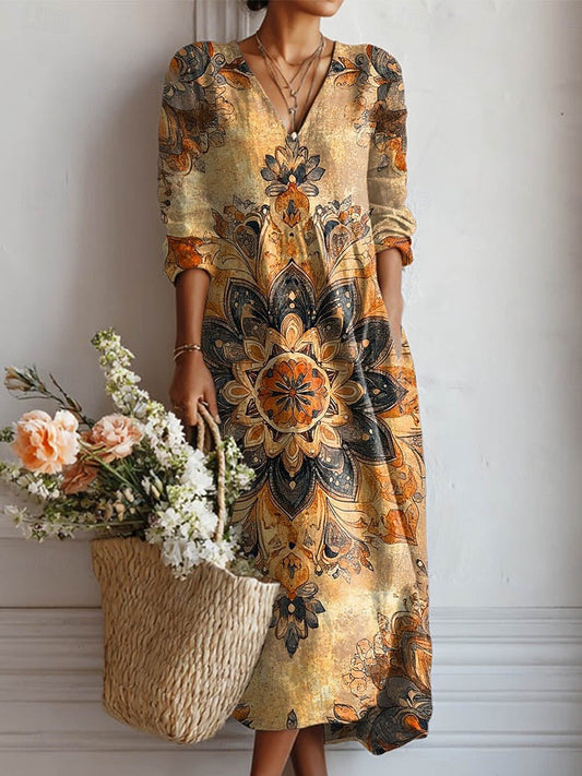 Dahlia™ | Statement Print Maxi Dress